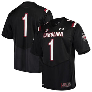 #1 South Carolina Gamecocks Under Armour Team Replica Football Jersey - Black