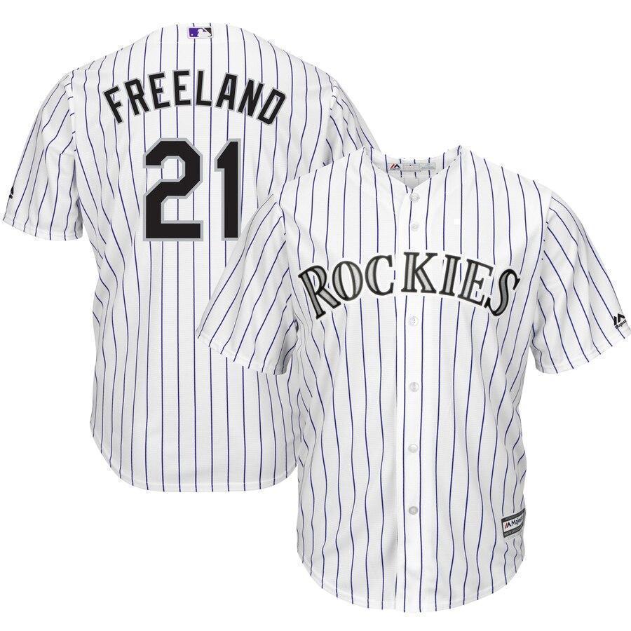 Kyle Freeland Colorado Rockies Majestic Alternate Cool Base Replica Player Jersey - White