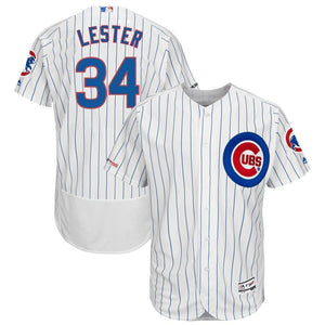 Jon Lester Chicago Cubs Majestic Home Flex Base Collection Player Jersey - White/Royal