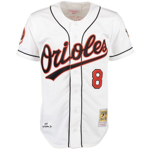 Cal Ripken Baltimore Orioles Mitchell & Ness Home Jersey - White