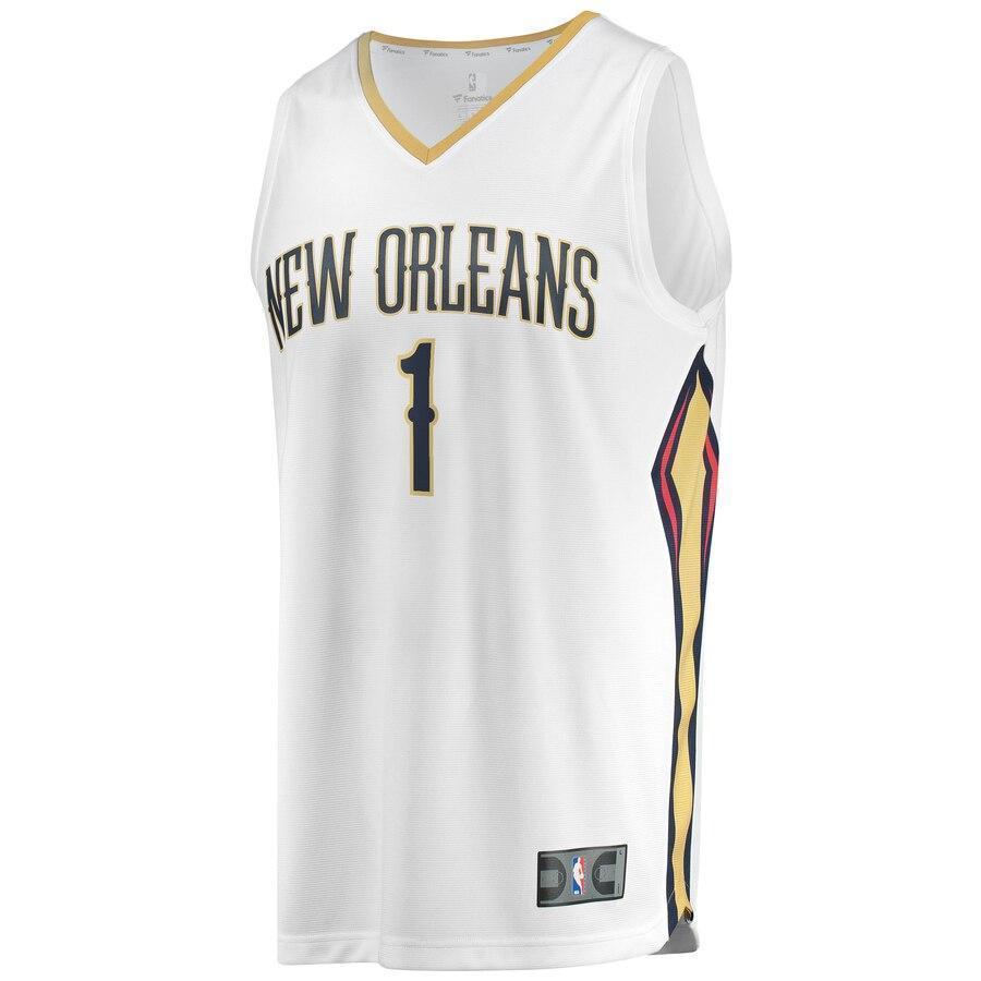 Zion Williamson New Orleans Pelicans Fanatics Branded 2019 NBA Draft First Round Pick Fast Break Jersey White - Association Edition