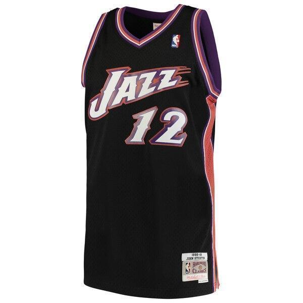 John Stockton Utah Jazz Mitchell & Ness 1998-99 Hardwood Classics Swingman Jersey – Black