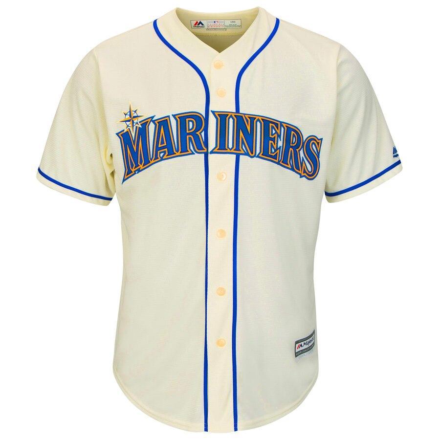 Felix Hernandez Seattle Mariners Majestic Cool Base Player Jersey - Cream