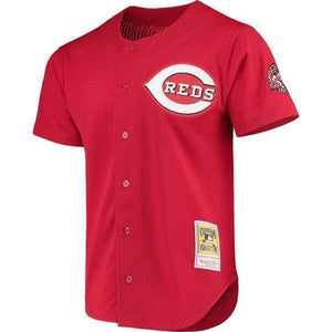 Ken Griffey Jr. Cincinnati Reds Mitchell & Ness Fashion Cooperstown Collection Mesh Batting Practice Jersey - Red