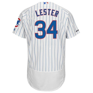 Jon Lester Chicago Cubs Majestic Home Flex Base Collection Player Jersey - White/Royal