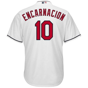 Edwin Encarnacion Cleveland Indians Majestic Official Cool Base Player Jersey - White