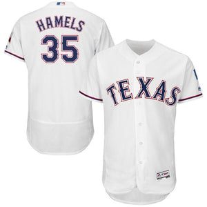 Cole Hamels Texas Rangers Majestic Home Flex Base Collection Player Jersey - White