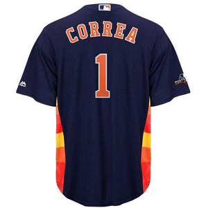 Carlos Correa Houston Astros Majestic 2019 Postseason Official Cool Base Player Jersey - Navy