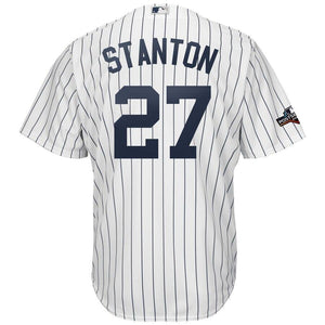 Giancarlo Stanton New York Yankees Majestic 2019 Postseason Official Cool Base Player Jersey - White/Navy