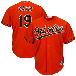 Chris Davis Baltimore Orioles Majestic Alternate Official Cool Base Player Jersey - Orange/White