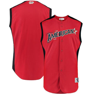 American League Majestic 2019 MLB All-Star Game Workout Team Jersey - Red/Navy