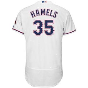 Cole Hamels Texas Rangers Majestic Home Flex Base Collection Player Jersey - White