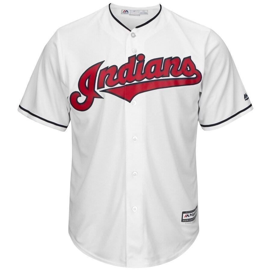 Cleveland Indians Majestic Alternate 2019 Cool Base Team Jersey – White/Scarlet