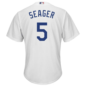 Corey Seager Los Angeles Dodgers Majestic Official Cool Base Player Jersey - White/Grey