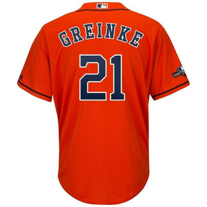 Zack Greinke Houston Astros Majestic 2019 Postseason Official Cool Base Player Jersey - Orange