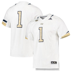 Georgia Tech Yellow Jackets adidas Team Premier Football Jersey - White