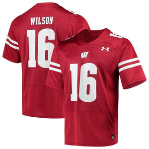 Russell Wilson Wisconsin Badgers Under Armour Alumni Jersey - Red