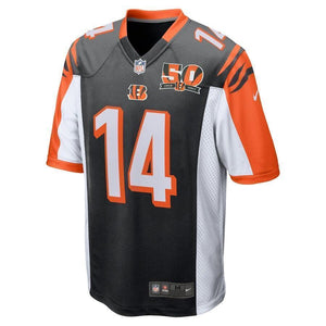 Andy Dalton Cincinnati Bengals Nike 50th Anniversary Patch Game Jersey - Black