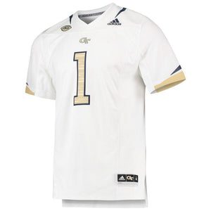 Georgia Tech Yellow Jackets adidas Team Premier Football Jersey - White