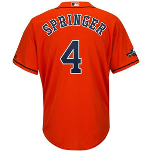 George Springer Houston Astros Majestic 2019 Postseason Official Cool Base Player Jersey - Orange