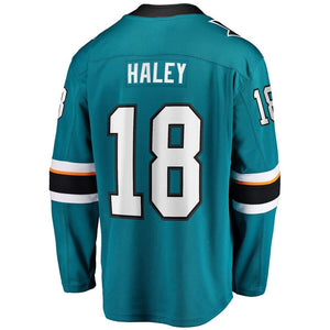 Michael Haley San Jose Sharks Fanatics Branded Home Breakaway Player Jersey - Teal