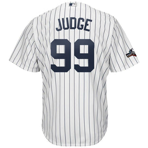 Aaron Judge New York Yankees Majestic 2019 Postseason Official Cool Base Player Jersey - White/Navy