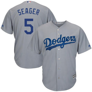 Corey Seager Los Angeles Dodgers Majestic Official Cool Base Player Jersey - White/Grey