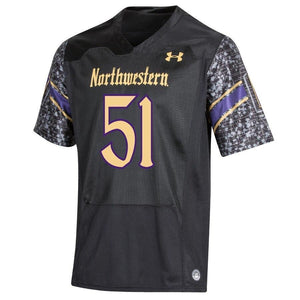 #51 Northwestern Wildcats Under Armour College Football 150th Anniversary Replica Jersey - Black