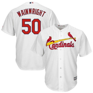 Adam Wainwright St. Louis Cardinals Majestic Cool Base Player Jersey - Tan/White