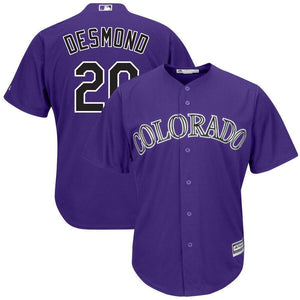 Ian Desmond Colorado Rockies Majestic Cool Base Alternate Player Jersey - Purple