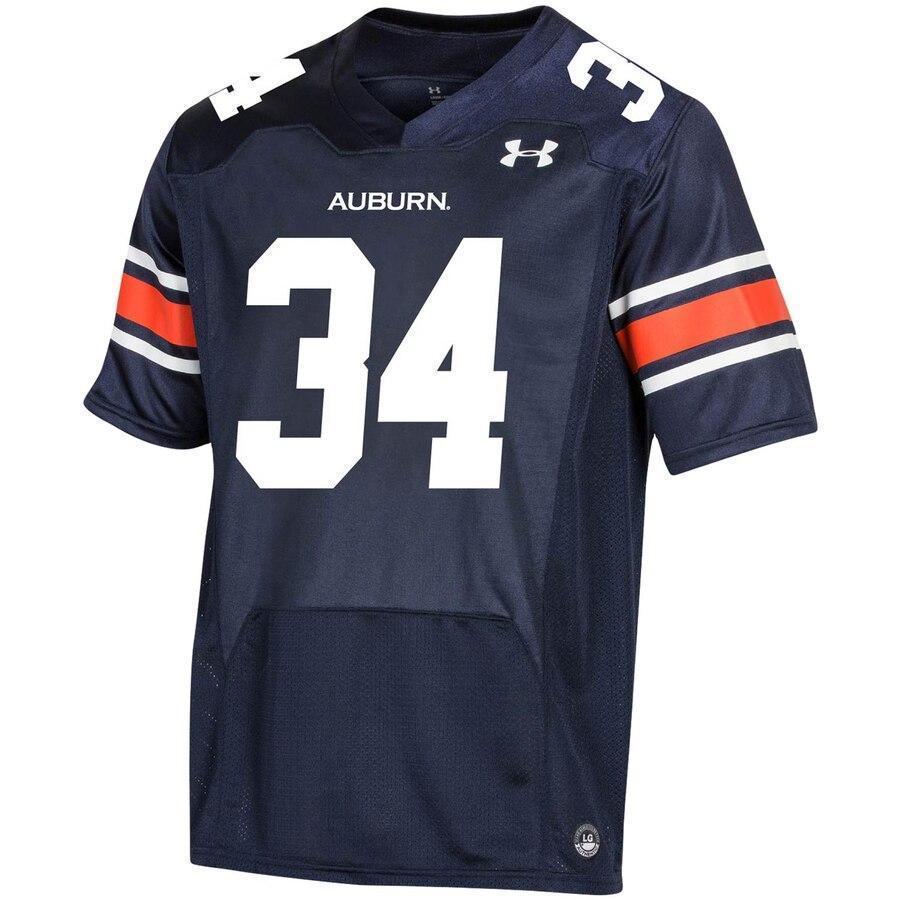 #34 Auburn Tigers Under Armour Premier Football Jersey - Navy