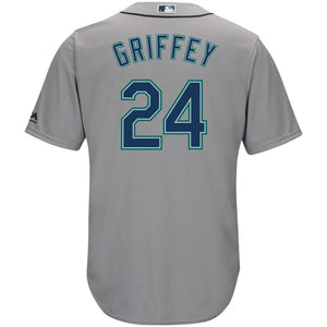 Ken Griffey Jr. Seattle Mariners Majestic Alternate Cool Base Player Jersey - Gray