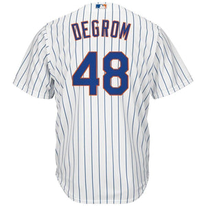 Jacob deGrom New York Mets Majestic Big & Tall Official Cool Base Player Jersey - White/Royal