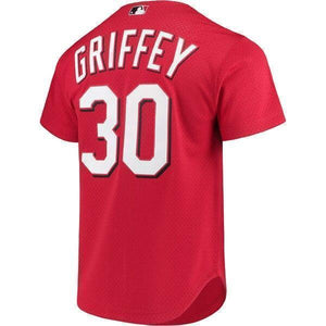 Ken Griffey Jr. Cincinnati Reds Mitchell & Ness Fashion Cooperstown Collection Mesh Batting Practice Jersey - Red