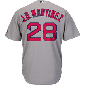 J.D. Martinez Boston Red Sox Majestic Road Official Cool Base Player Jersey - Gray