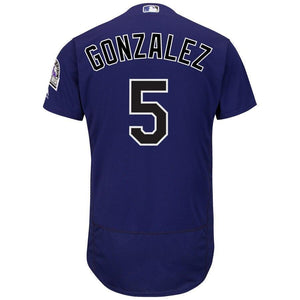 Carlos Gonzalez Colorado Rockies Majestic Alternate Collection Flex Base Player Jersey - Purple