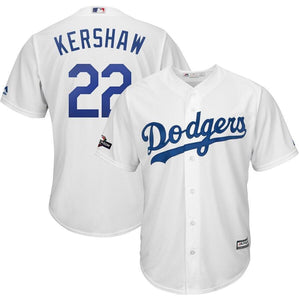 Clayton Kershaw Los Angeles Dodgers Majestic 2019 Postseason Home Official Cool Base Player Jersey - White