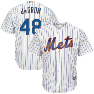 Jacob deGrom New York Mets Majestic Cool Base Player Jersey - White/Royal