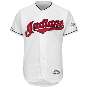 Trevor Bauer Cleveland Indians Majestic Alternate 2019 All-Star Game Patch Flex Base Player Jersey – Scarlet/White