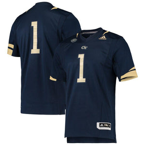 Georgia Tech Yellow Jackets adidas Team Premier Football Jersey - Navy