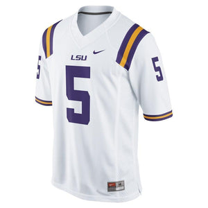 #5 LSU Tigers Nike Game Football Jersey - White