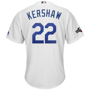 Clayton Kershaw Los Angeles Dodgers Majestic 2019 Postseason Home Official Cool Base Player Jersey - White