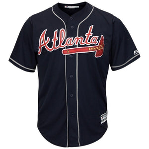 Freddie Freeman Atlanta Braves Majestic 2019 Alternate Official Cool Base Player Jersey - Navy/White