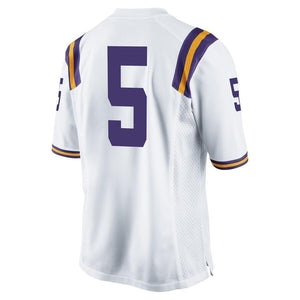 #5 LSU Tigers Nike Game Football Jersey - White