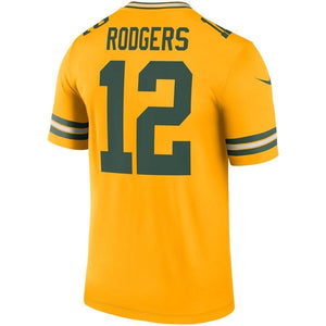 Aaron Rodgers Green Bay Packers Nike Inverted Legend Jersey - Gold