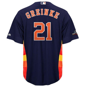 Zack Greinke Houston Astros Majestic 2019 Postseason Official Cool Base Player Jersey - Navy