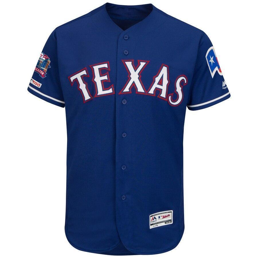 Elvis Andrus Texas Rangers Majestic Alternate Collection Flex Base Player Jersey – Royal/Gray