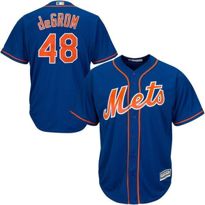 Jacob deGrom New York Mets Majestic Cool Base Player Jersey - White/Royal