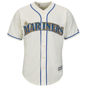 Ken Griffey Jr. Seattle Mariners Majestic Alternate Official Cool Base Replica Player Jersey - Cream