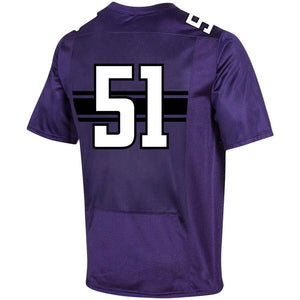 #51 Northwestern Wildcats Under Armour Premier Football Jersey - Purple